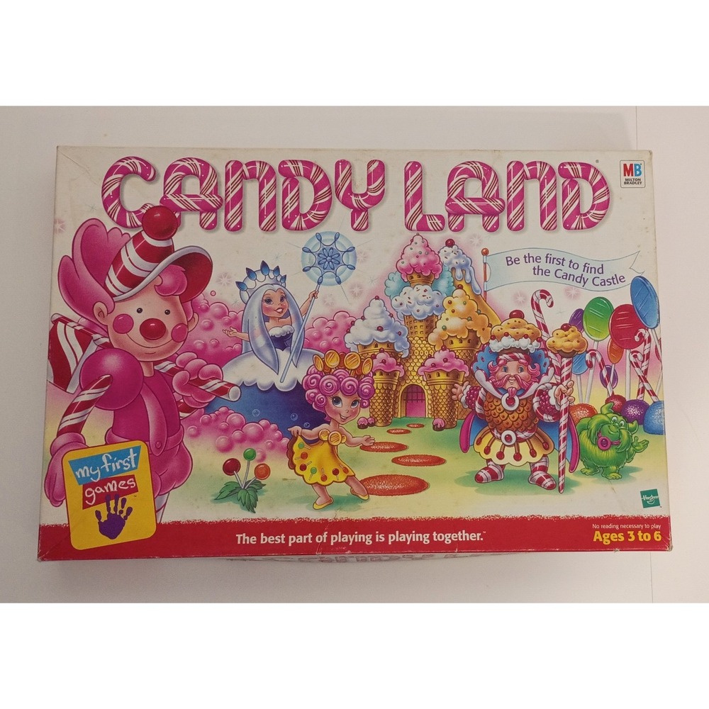 Vintage Candy Land 2001 Children's Board Game Milton Bradley Kids Light Wear